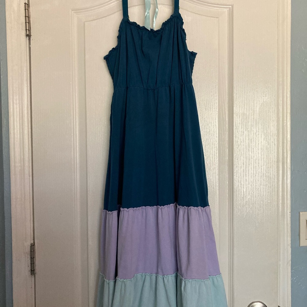 Matilda Jane Teal and Lavender Midi Dress-large